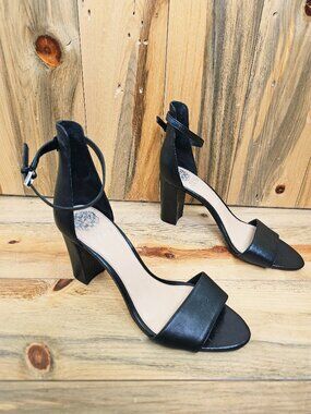 Vince Camuto Corlina Ankle Strap Heel Black Size 10